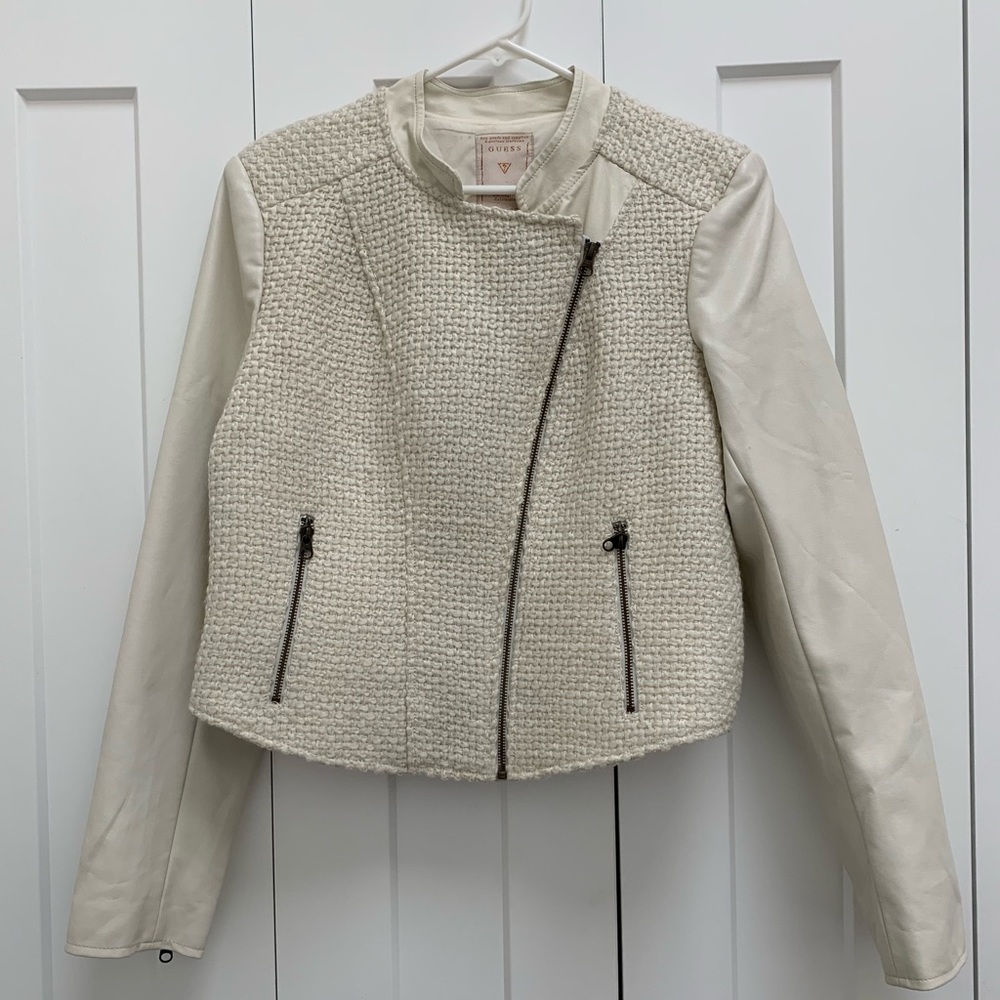 White leather jacket